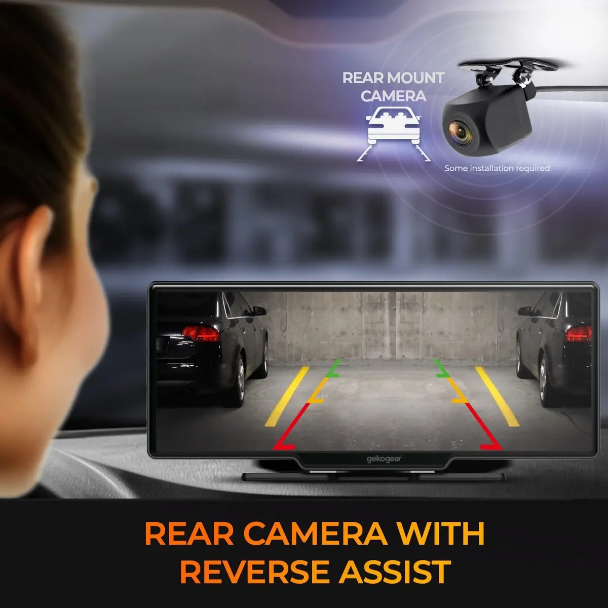 myGEKOgear Orbit C120 10.26" Infotainment Display with Dash Cam and Backup Cam | Wireless Apple CarPlay & Android Auto, 1080p Dashcams - view 8
