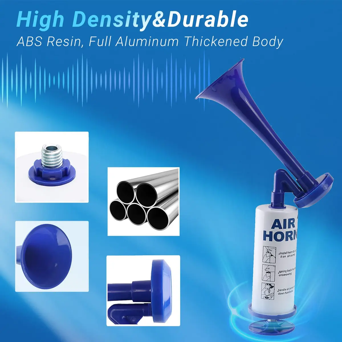 Qidoe Handheld Air Horn 130dB | Loud Marine & Sporting Noisemaker for Outdoors & Safety - view 5