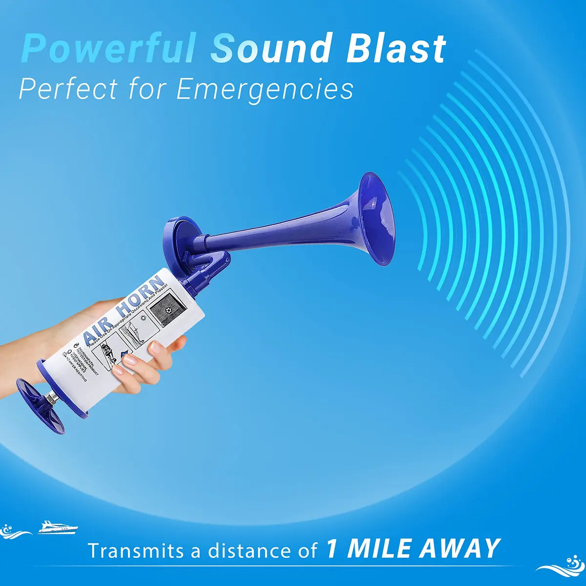 Qidoe Handheld Air Horn 130dB | Loud Marine & Sporting Noisemaker for Outdoors & Safety - view 4