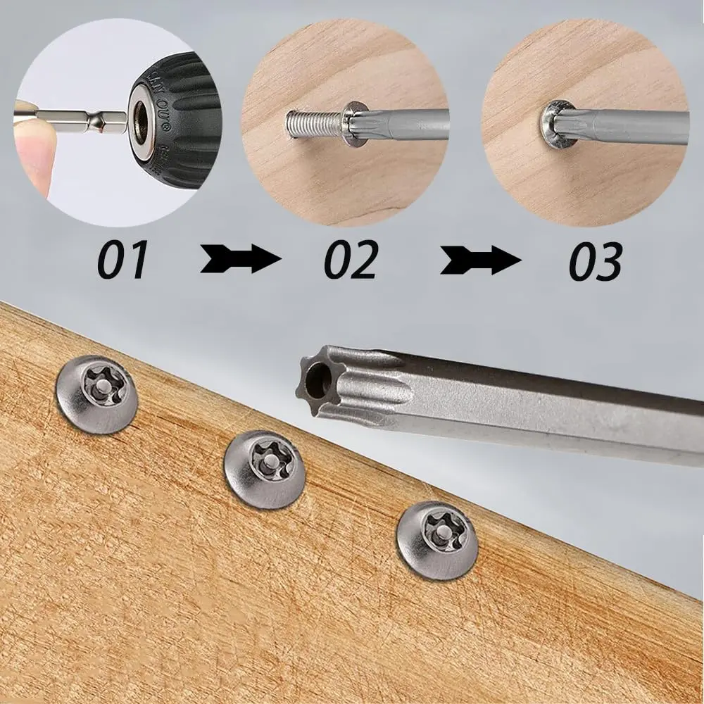 Saipe 11pcs 200mm Extra Long Torx Magnetic Screwdriver Bit Set (T6-T40) | High Hardness Alloy Steel, Magnetic Tip, Extra Long for Tight Spaces - view 6