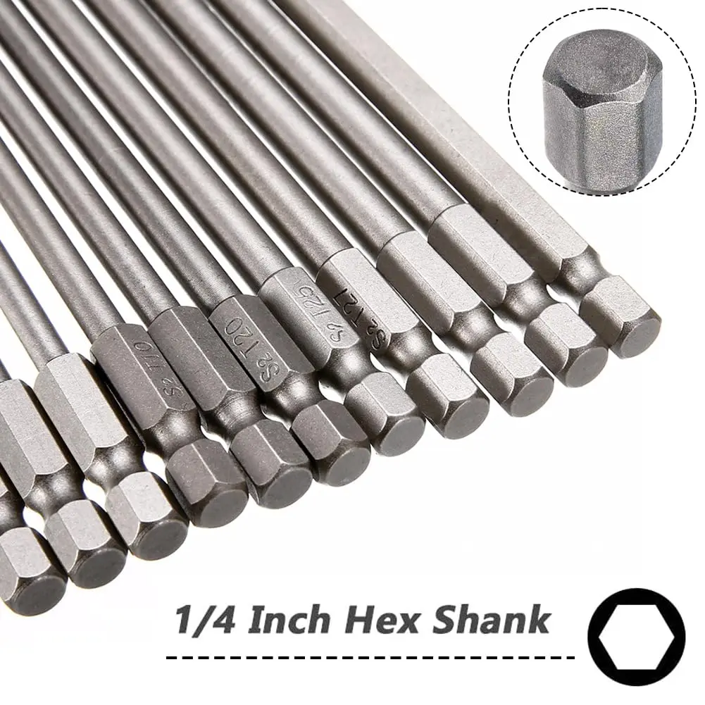 Saipe 11pcs 200mm Extra Long Torx Magnetic Screwdriver Bit Set (T6-T40) | High Hardness Alloy Steel, Magnetic Tip, Extra Long for Tight Spaces - view 3