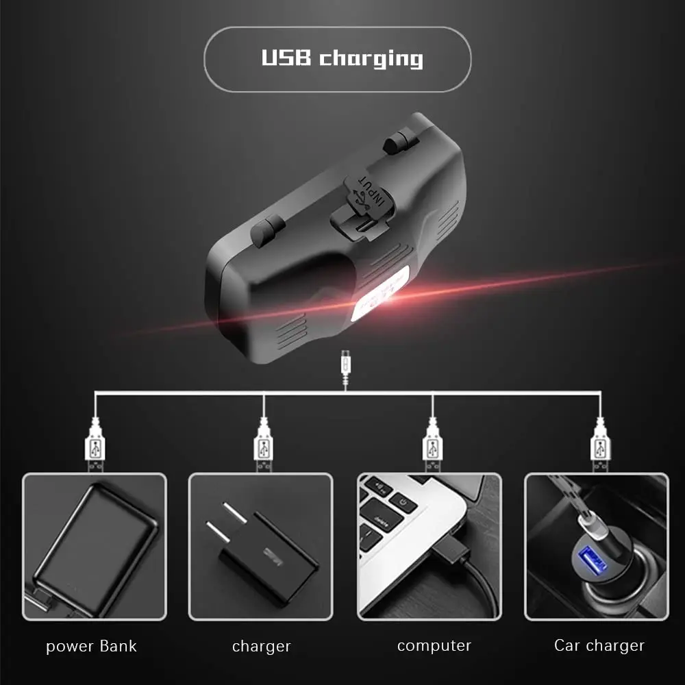 WINDFIRE Rechargeable Headlamp White Red LED Headlamp 5000 Lumens | Waterproof, 90° Adjustable, USB Rechargeable - view 3