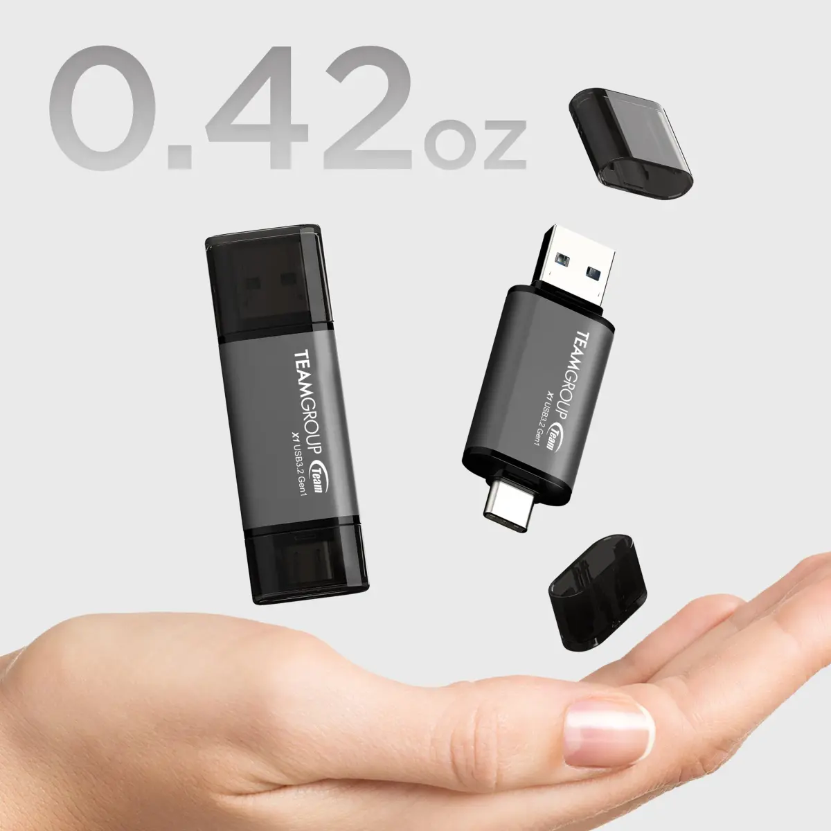 TEAMGROUP X1 128GB USB 3.2 Gen 1 Type-A & Type-C Flash Drive 128 GB | Dual Interface OTG Data Storage - view 4