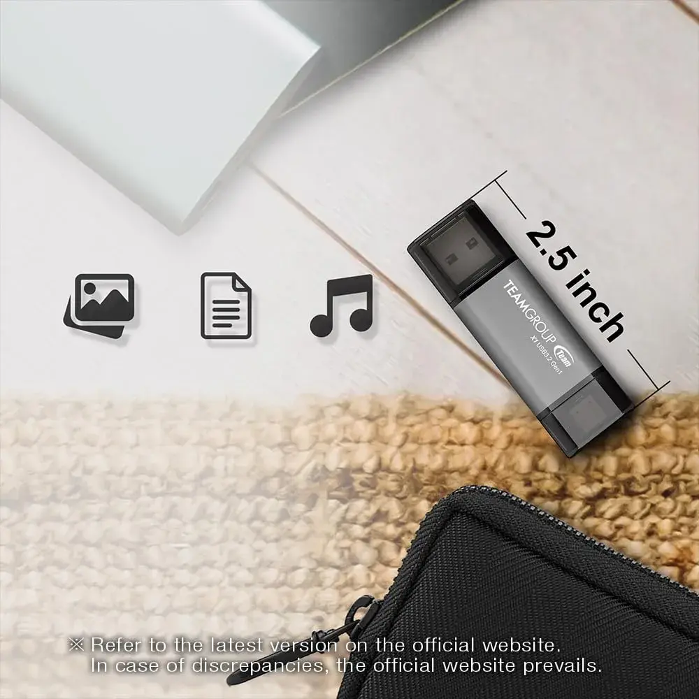 TEAMGROUP X1 128GB USB 3.2 Gen 1 Type-A & Type-C Flash Drive 128 GB | Dual Interface OTG Data Storage - view 5