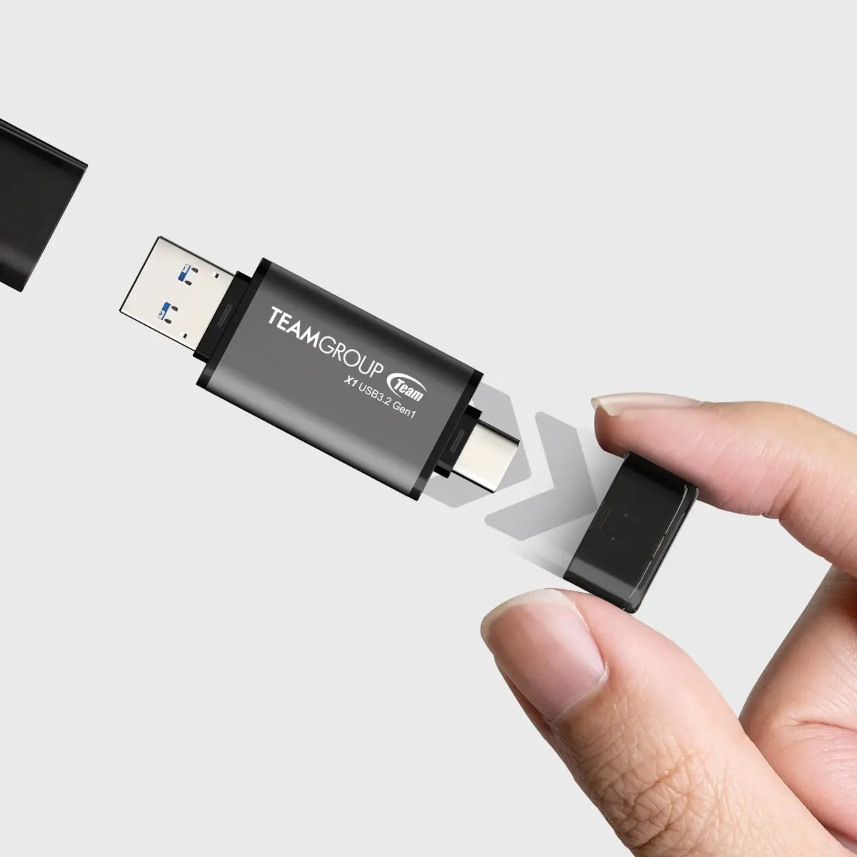 TEAMGROUP X1 128GB USB 3.2 Gen 1 Type-A & Type-C Flash Drive 128 GB | Dual Interface OTG Data Storage - view 3