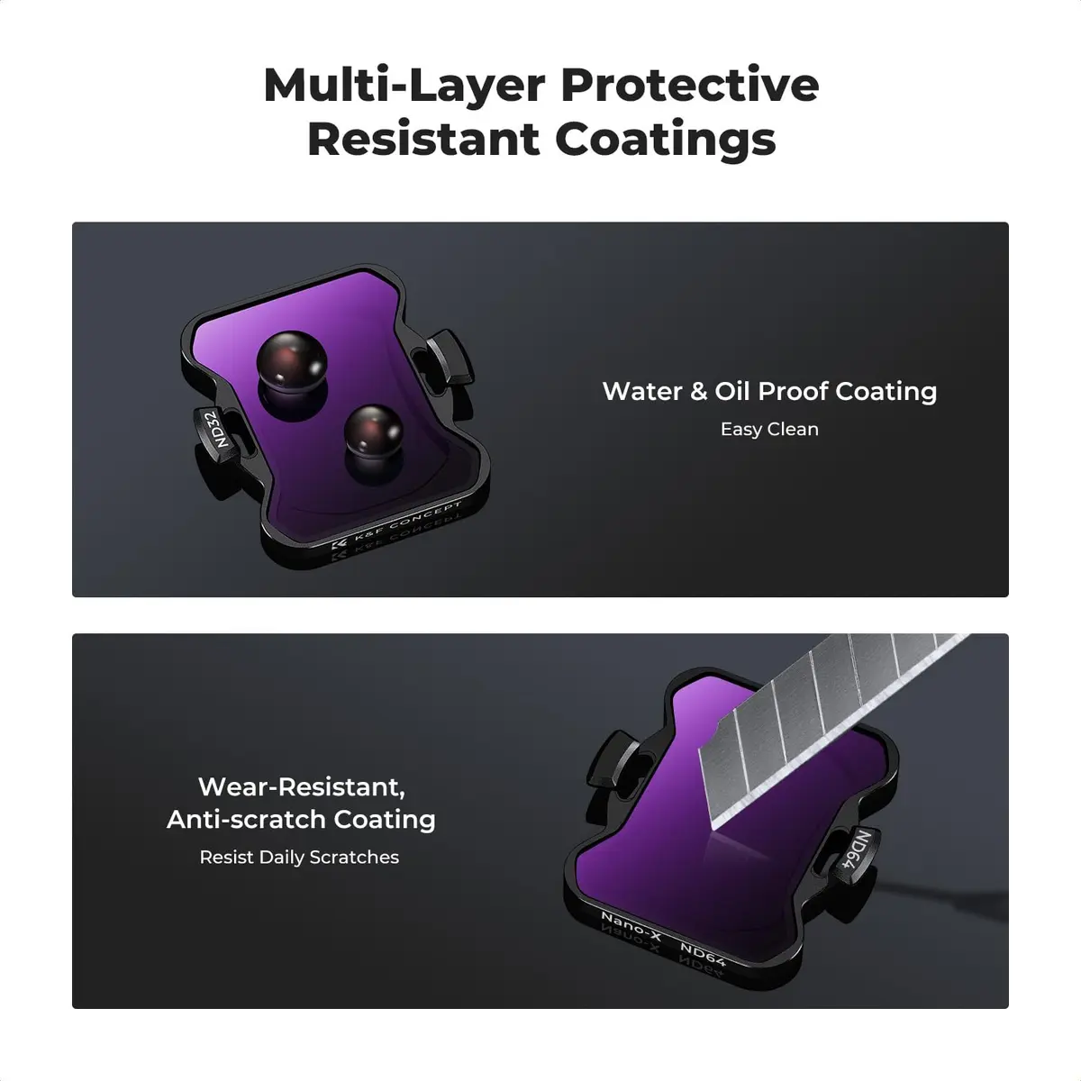 K&F CONCEPT 4Pack ND Filter Kit for DJI Avata 2 | Multi-Coated Optical Glass, Gimbal Safe (70-120 chars) - view 6
