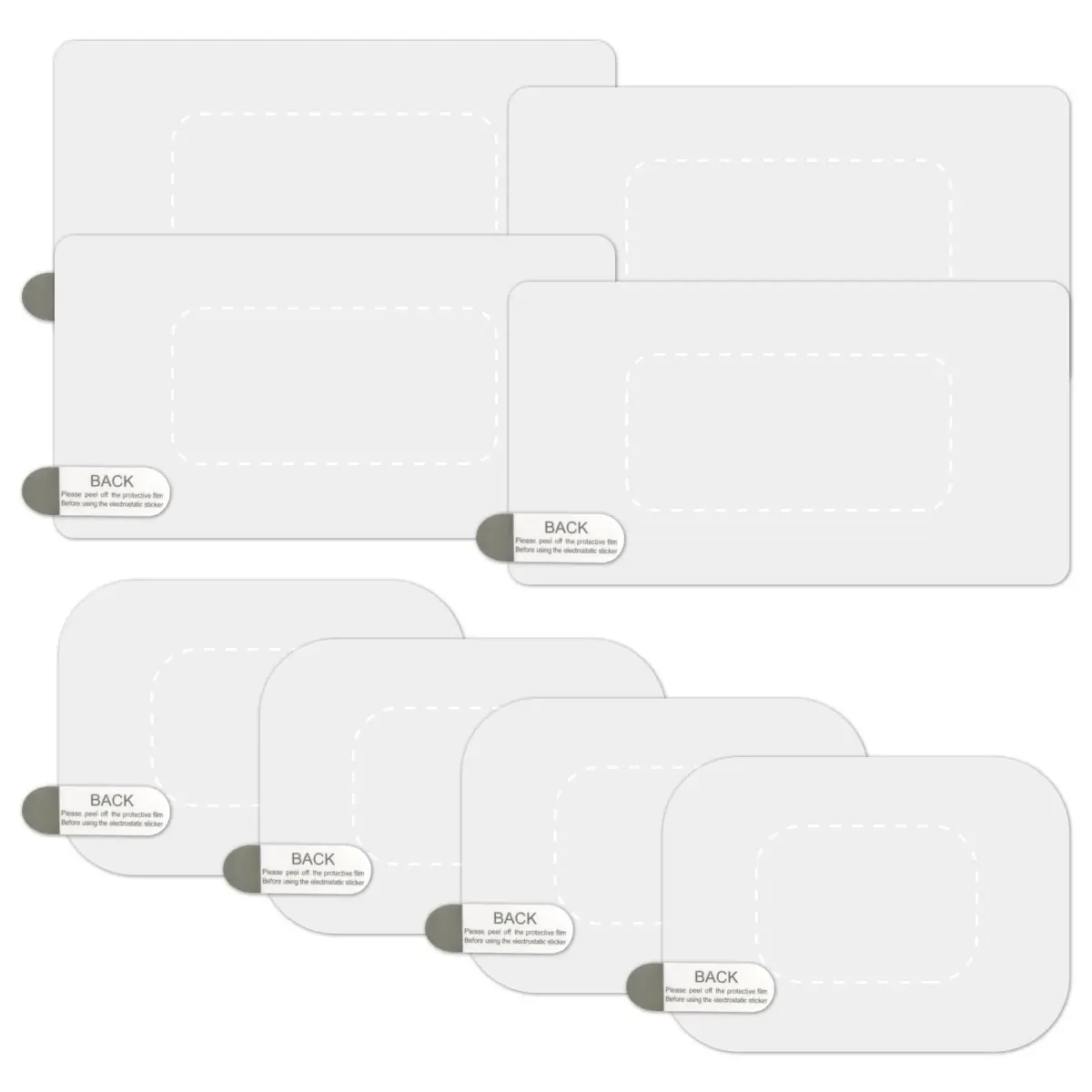 GUGUMO Dash Cam Windshield Sticker Kit 8-Pack | Static Cling Applicator for Secure Mounting & Scratch-Free Windshields - view 7