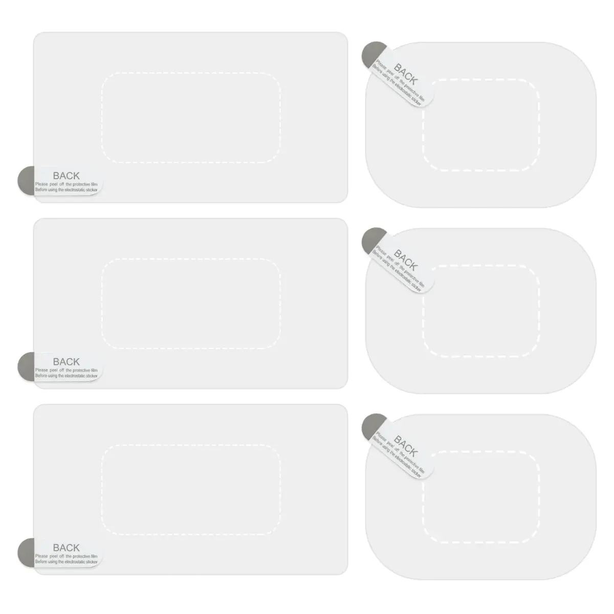 GUGUMO Transparent Dash Cam Windshield Sticker Kit | 10-Pack, Modern Style - view 7