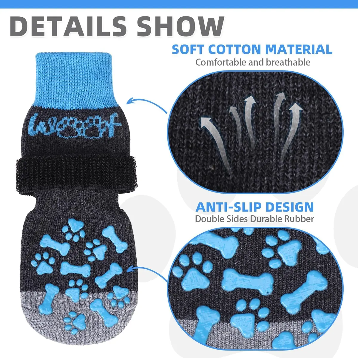 KOOLTAIL Dog Socks Shoes for Hot Pavement XL | Anti Slip Paw Protector for Senior Dogs - view 3