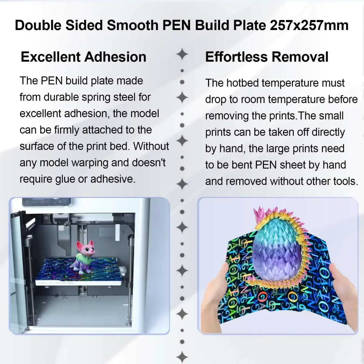 IdeaFormer-3D PEN Build Plate 257x257mm | Abstract Holographic Effect Spring Steel Sheet for Bambu Lab Printers - view 6