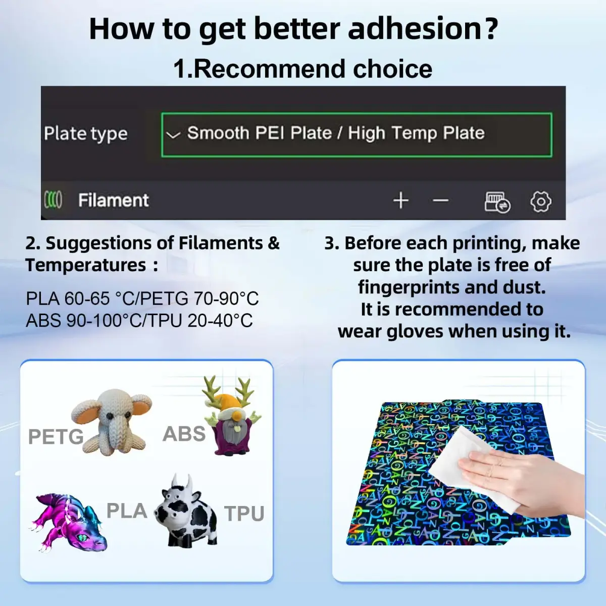IdeaFormer-3D PEN Build Plate 257x257mm | Abstract Holographic Effect Spring Steel Sheet for Bambu Lab Printers - view 4