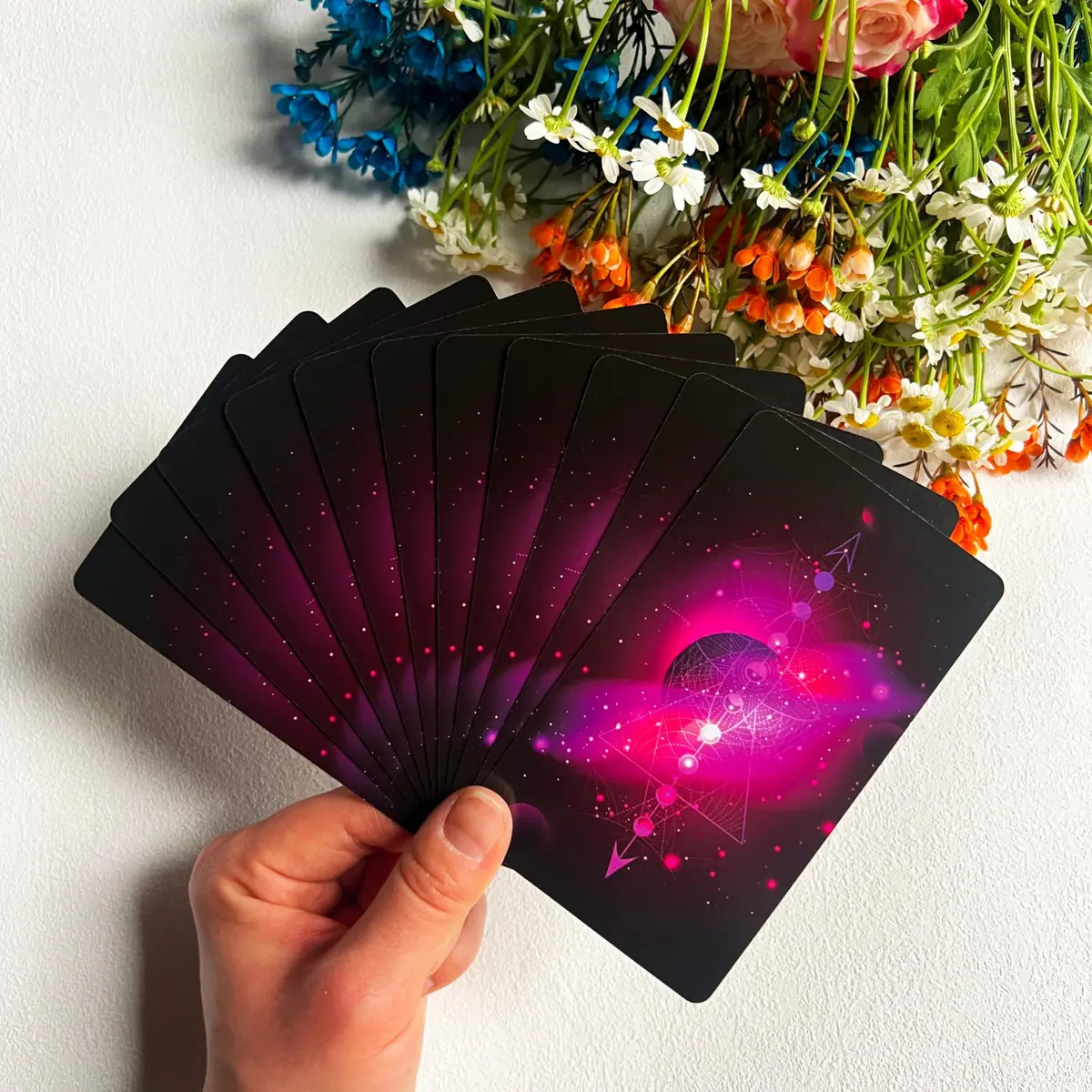 Jrskvaro Colorful Neon Tarot Cards Deck with Guidebook for Beginners | 78 Classic Cards & Meanings - view 5