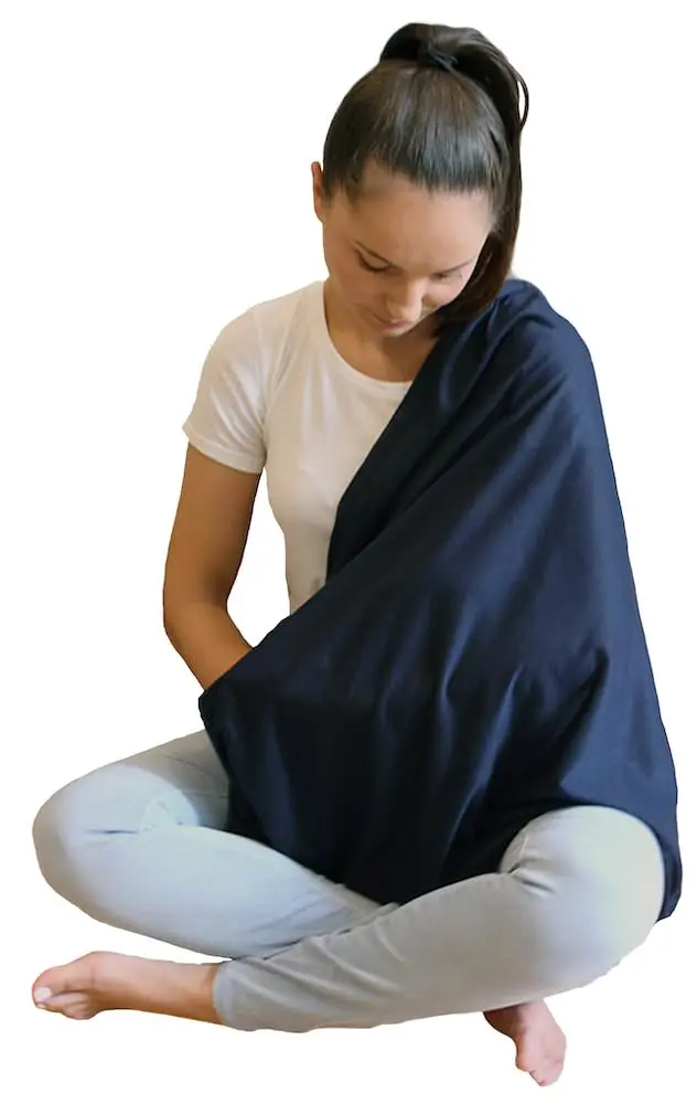 LK Baby 2pk Infinity Nursing Scarf Shawl | Soft Breathable Jersey for Breastfeeding Privacy - view 4