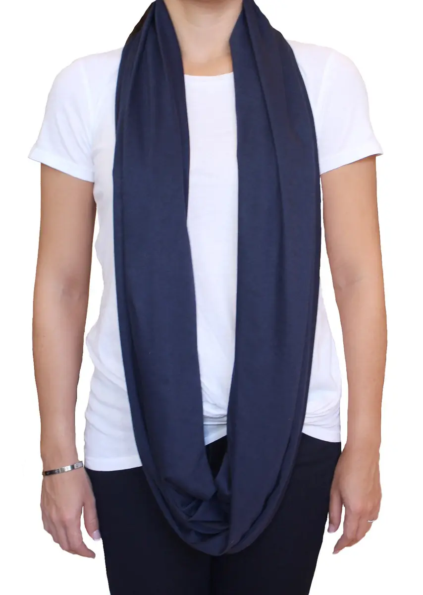 LK Baby 2pk Infinity Nursing Scarf Shawl | Soft Breathable Jersey for Breastfeeding Privacy - view 8