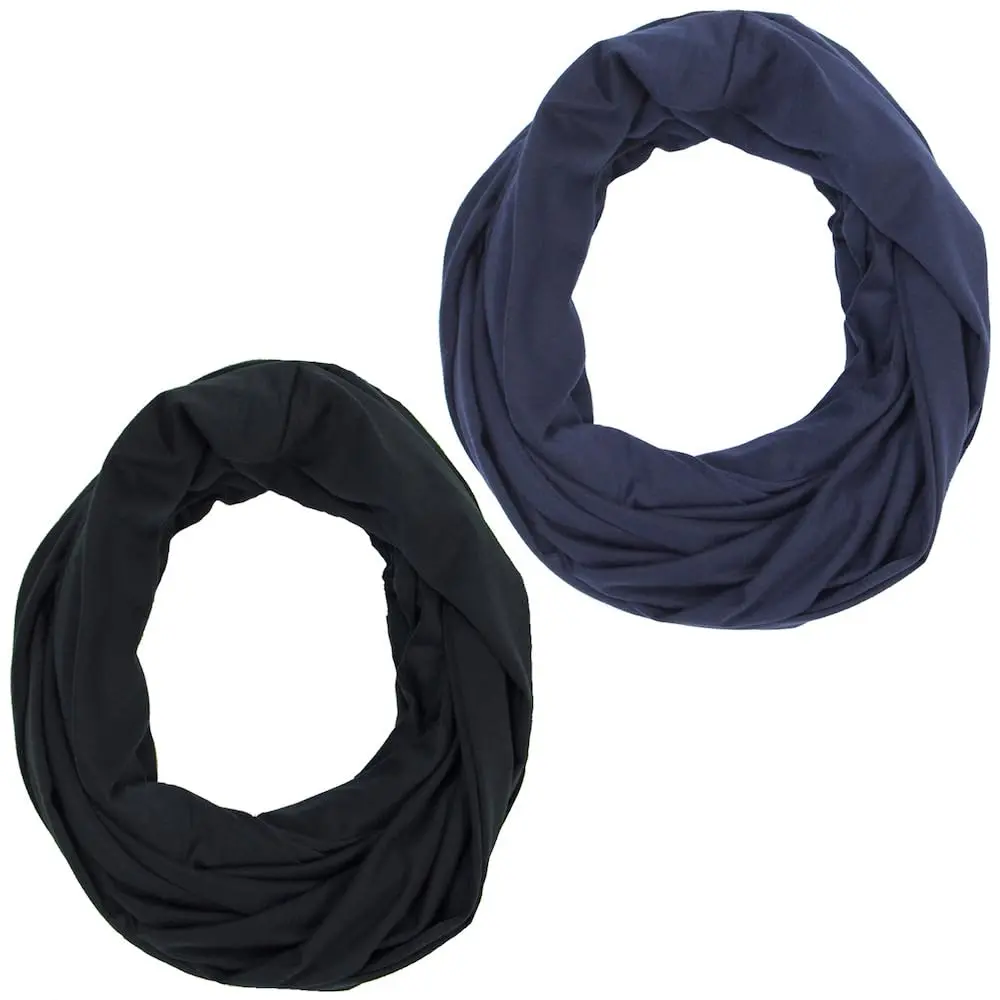LK Baby 2pk Infinity Nursing Scarf Shawl | Soft Breathable Jersey for Breastfeeding Privacy - view 2