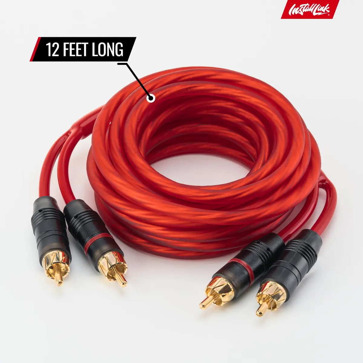Install Link RCA Audio Cable (12 Feet) 2-Male, Stereo & Subwoofer OFC | 3.65m, High-Grade Copper - view 5