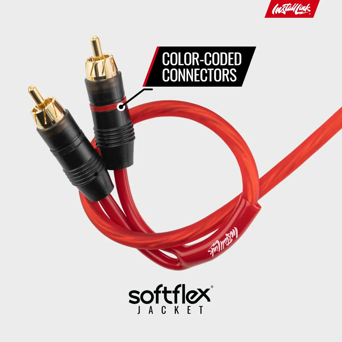 Install Link RCA Audio Cable (12 Feet) 2-Male, Stereo & Subwoofer OFC | 3.65m, High-Grade Copper - view 6
