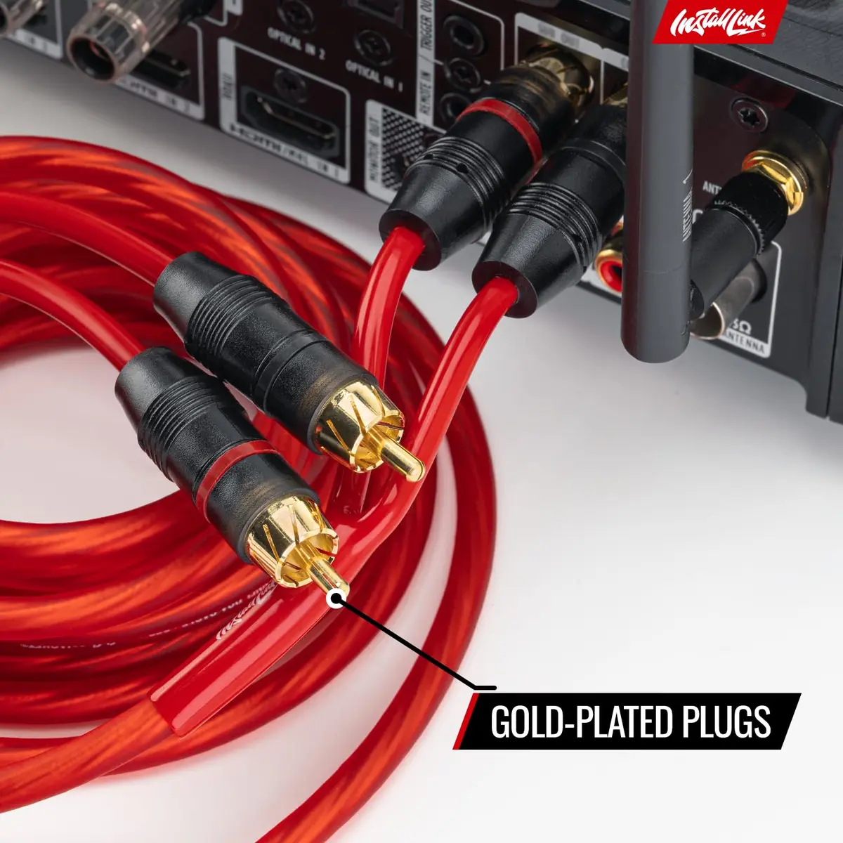 Install Link RCA Audio Cable (12 Feet) 2-Male, Stereo & Subwoofer OFC | 3.65m, High-Grade Copper - view 8