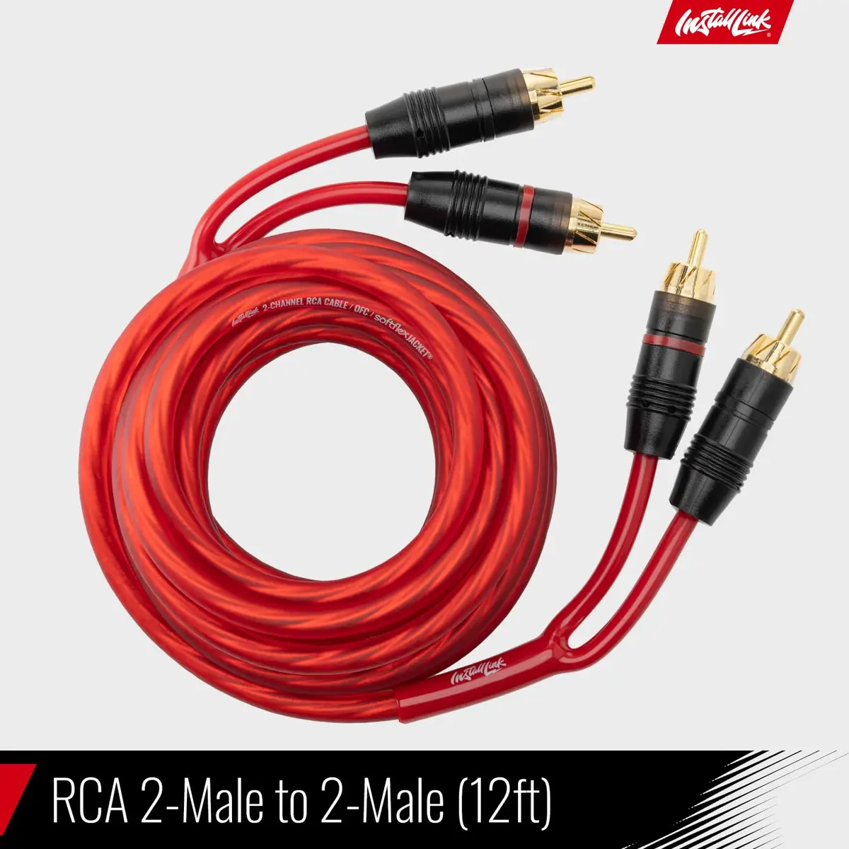 Install Link RCA Audio Cable (12 Feet) 2-Male, Stereo & Subwoofer OFC | 3.65m, High-Grade Copper - view 2