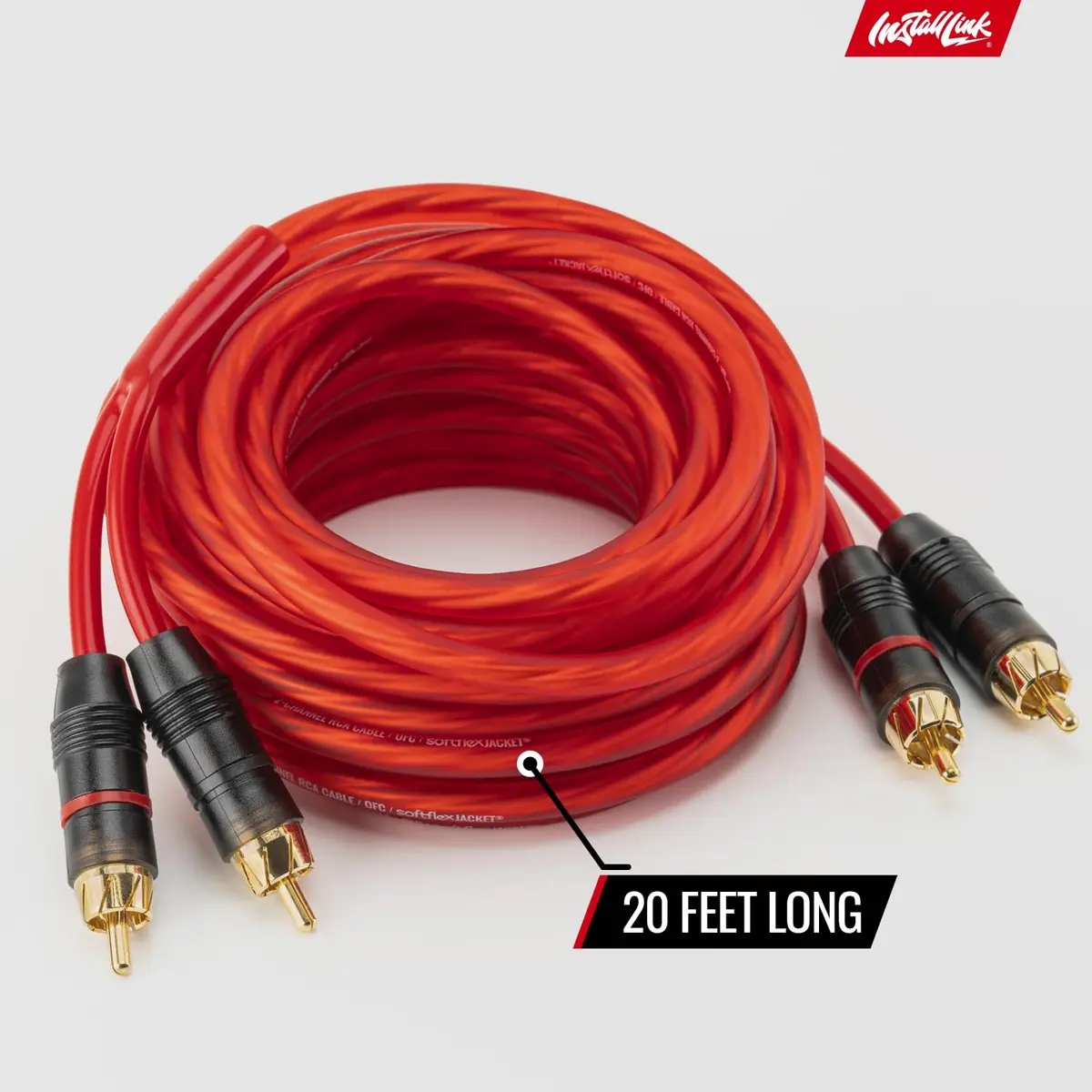 Install Link RCA Audio Cable (20 Feet) 2-Male, Stereo & Subwoofer, OFC | 6m Flexible Copper - view 5
