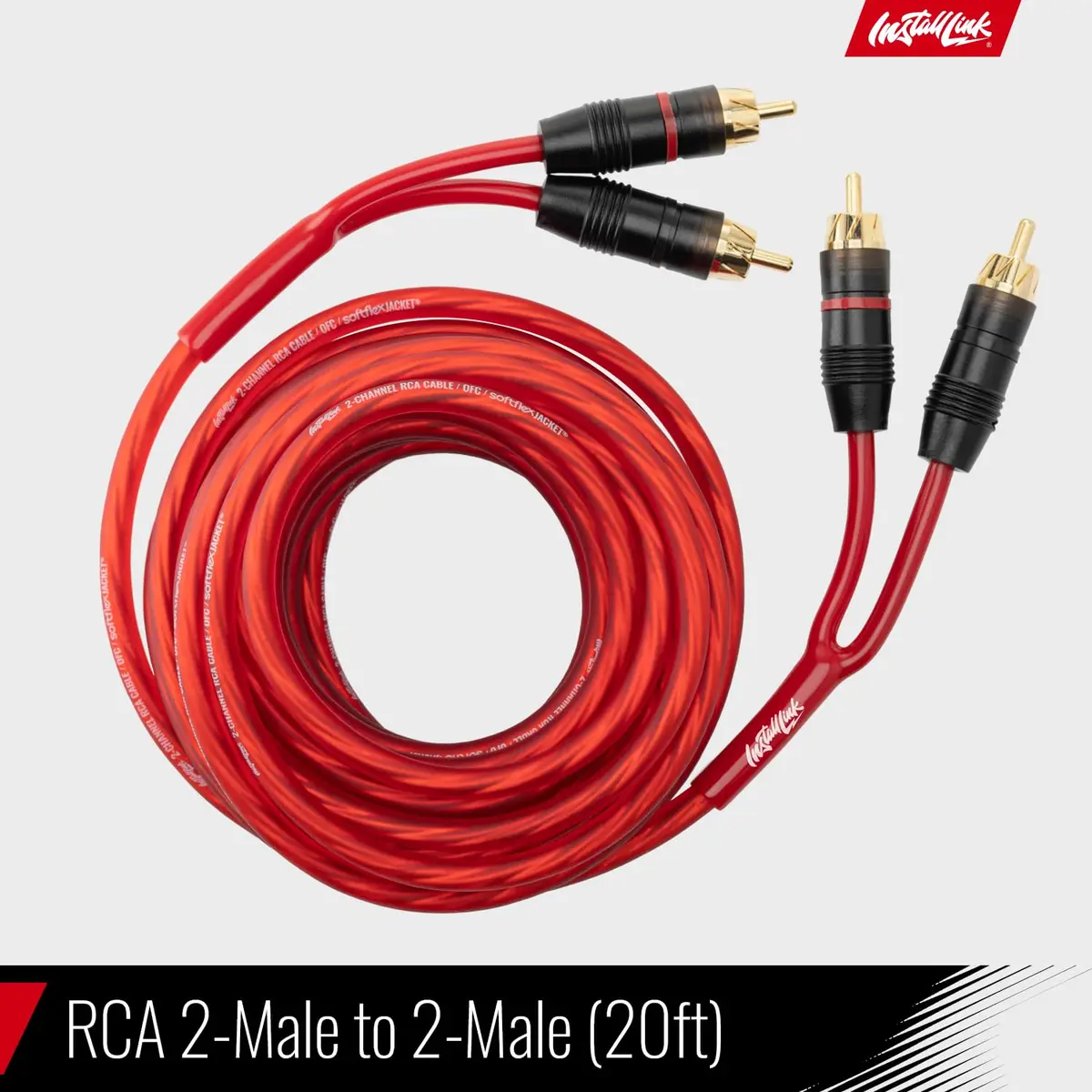 Install Link RCA Audio Cable (20 Feet) 2-Male, Stereo & Subwoofer, OFC | 6m Flexible Copper - view 2