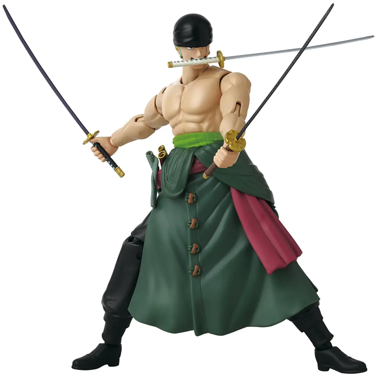 ANIME HEROES One Piece Roronoa Zoro Three Sword Style Action Figure | 6.5 inch scale, Plastic, Glossy finish, for ages 4+ - main product image
