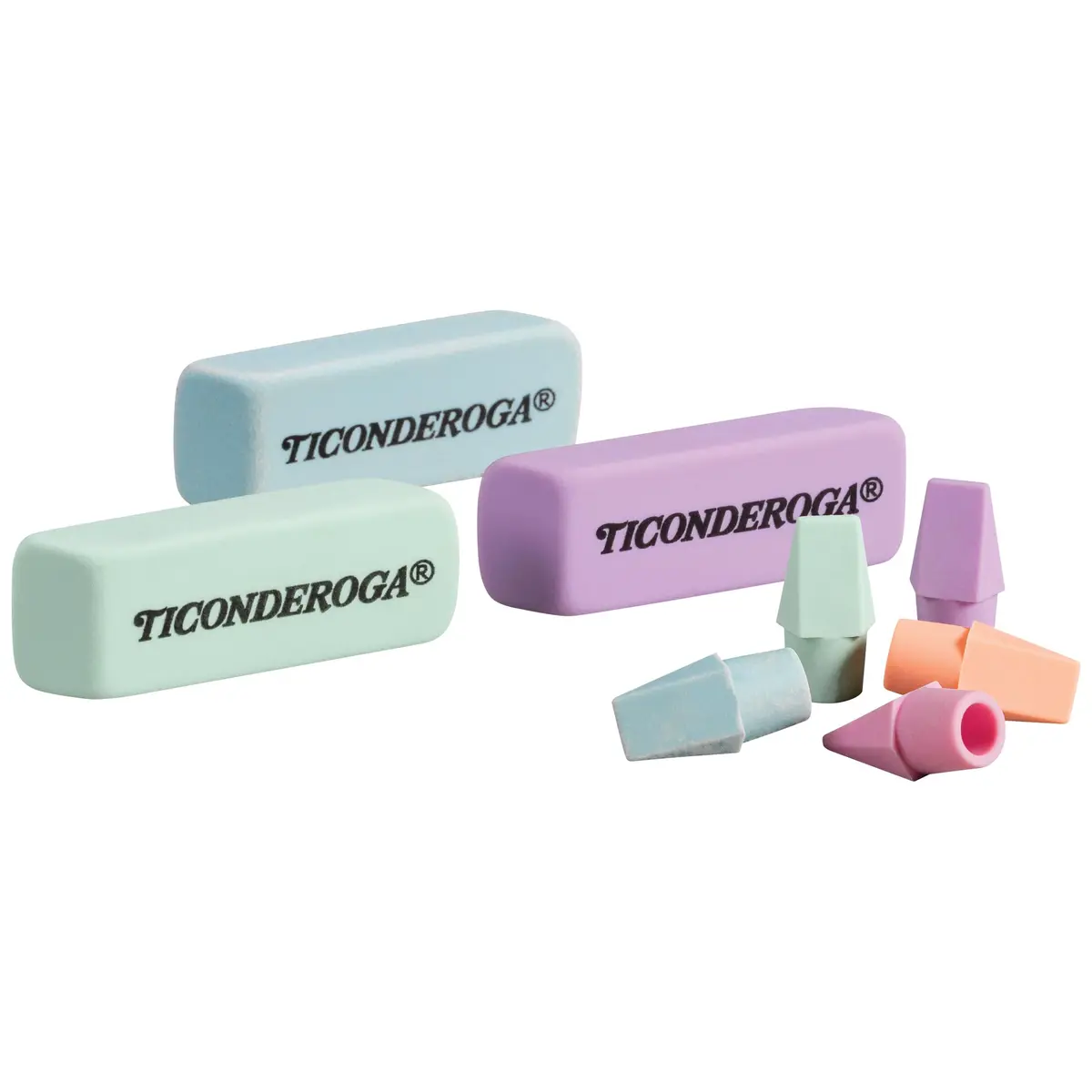 Ticonderoga Pastel Erasers 15 Count | Non-Tearing Latex-Free Office & School Supplies - view 6