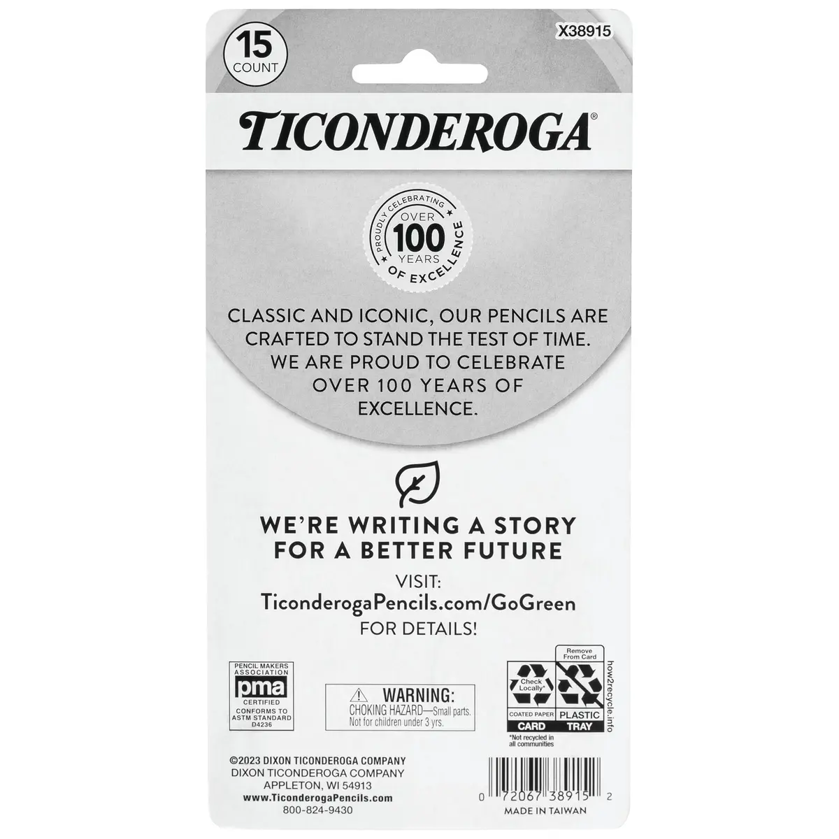 Ticonderoga Pastel Erasers 15 Count | Non-Tearing Latex-Free Office & School Supplies - view 2