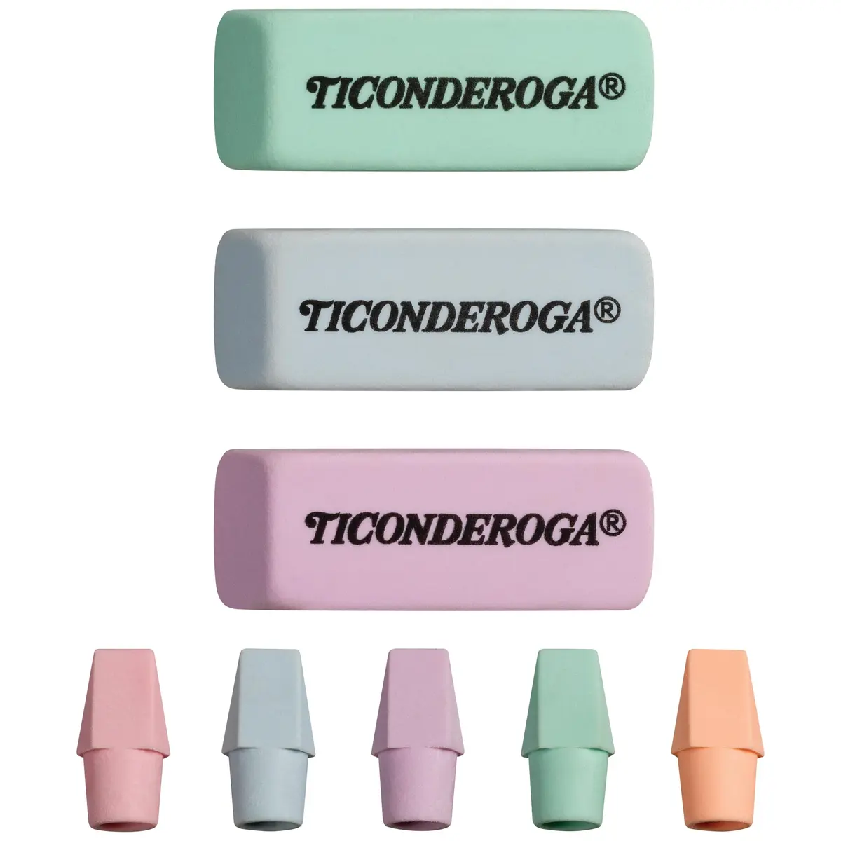 Ticonderoga Pastel Erasers 15 Count | Non-Tearing Latex-Free Office & School Supplies - view 3