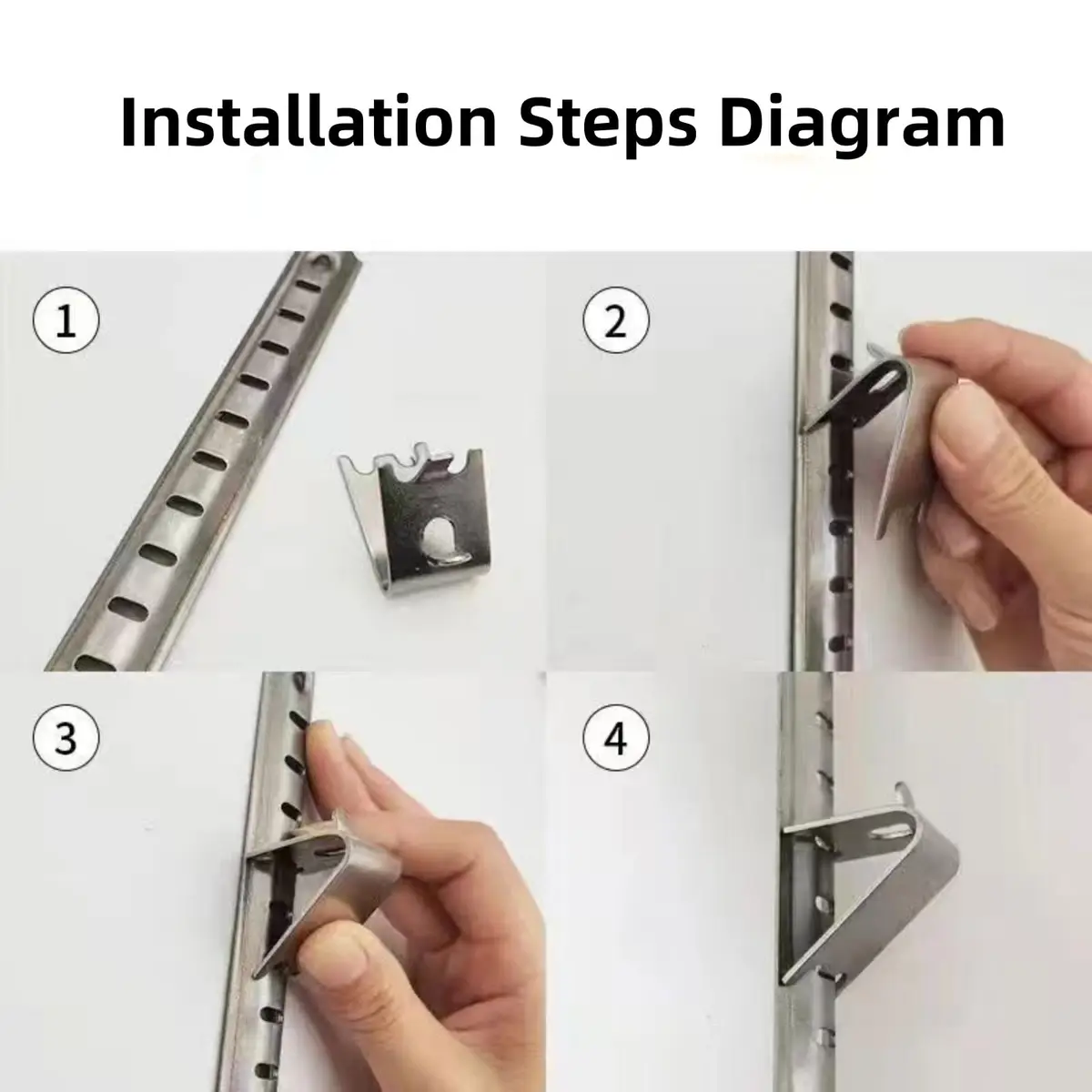 LOONGYOON 30 Pack Freezer Shelf Clips 28mm (1.10") | Stainless Steel Fridge Cooler Shelf Support Clips - view 4
