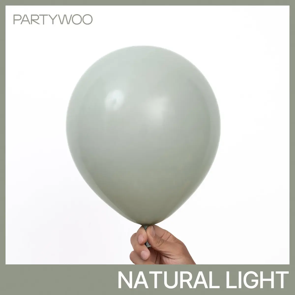 PartyWoo Dusty Green Balloons 140pcs Assorted Sizes (18, 12, 10, 5 Inch) | Boho Neutral Balloon Arch Kit for Jungle Woodland Theme Birthday Party Decorations - view 3