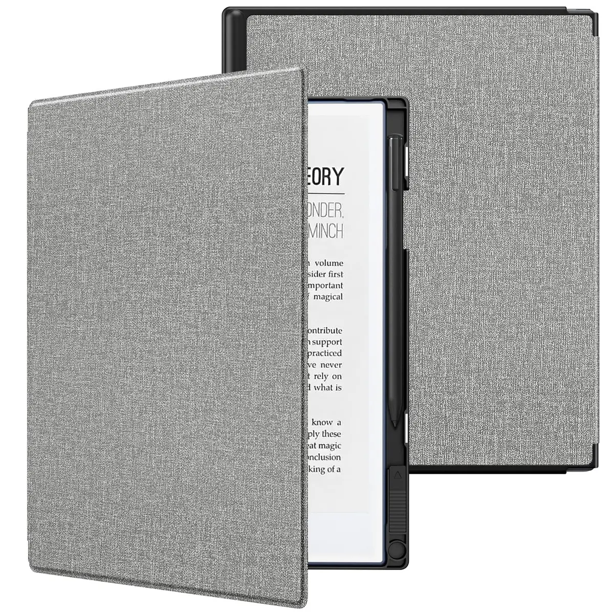 TiMOVO Case for Remarkable 2 10.3" 2020 with Pen Slot, Gray | Lightweight Hard Back Shell, Protective Book Folio Cover - main product image