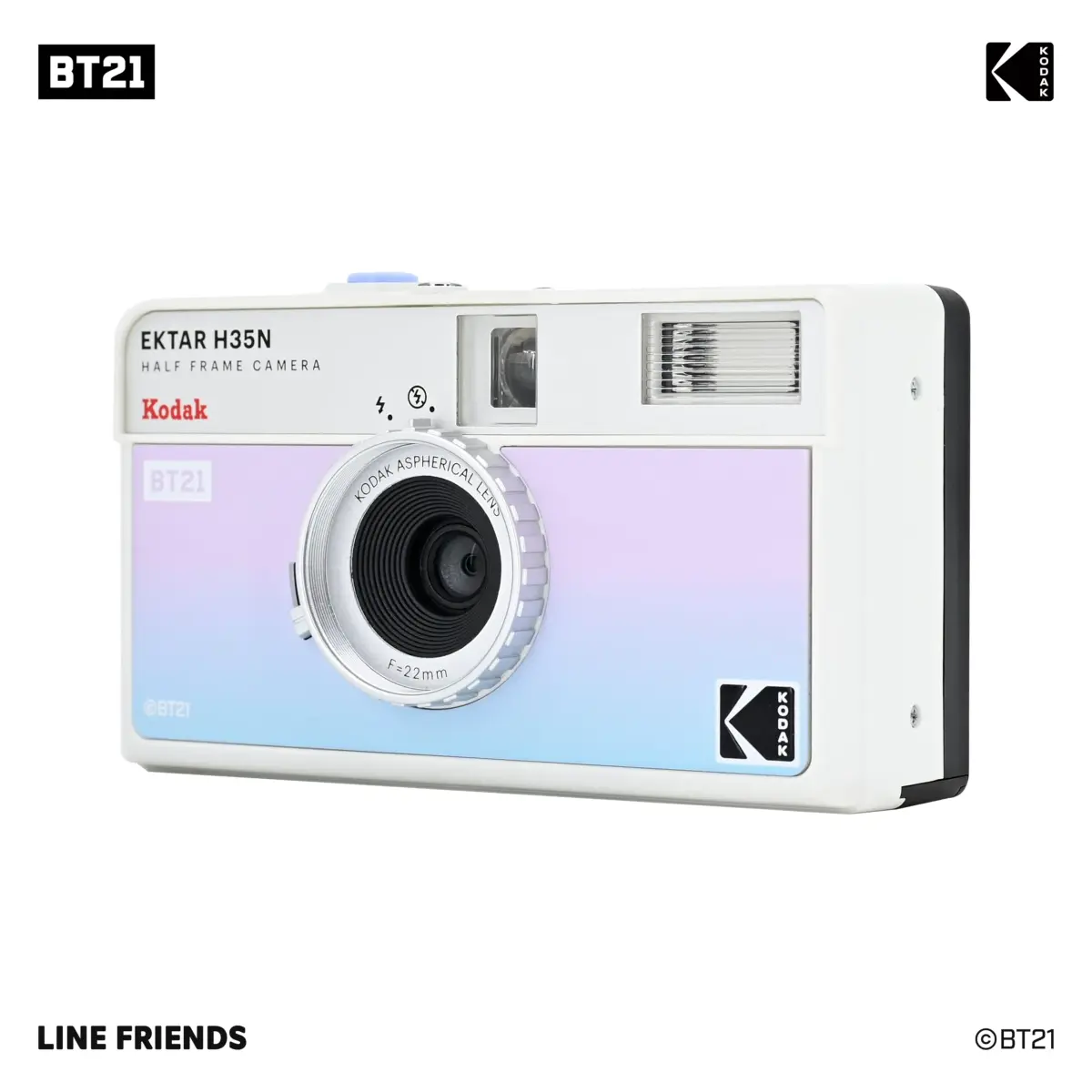 Kodak EKTAR H35N Half Frame Film Camera BT21 Edition, 110g (0.24 lb) | Built-in Star Filter & Bulb Function - view 3