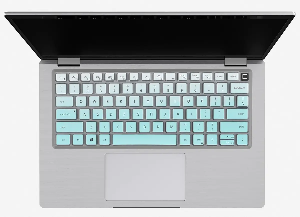CaseBuy Keyboard Cover for Dell Latitude 7420 7430 7440 7450 14, Latitude 3450 3440 5450 5440 5430 5431 5420 9420 9430, Latitude 9510 9520 7520 15.6 & 7650 7640 16" Laptop Skin-Ombre Mint | Ultra-thin, dust-proof protection - view 7