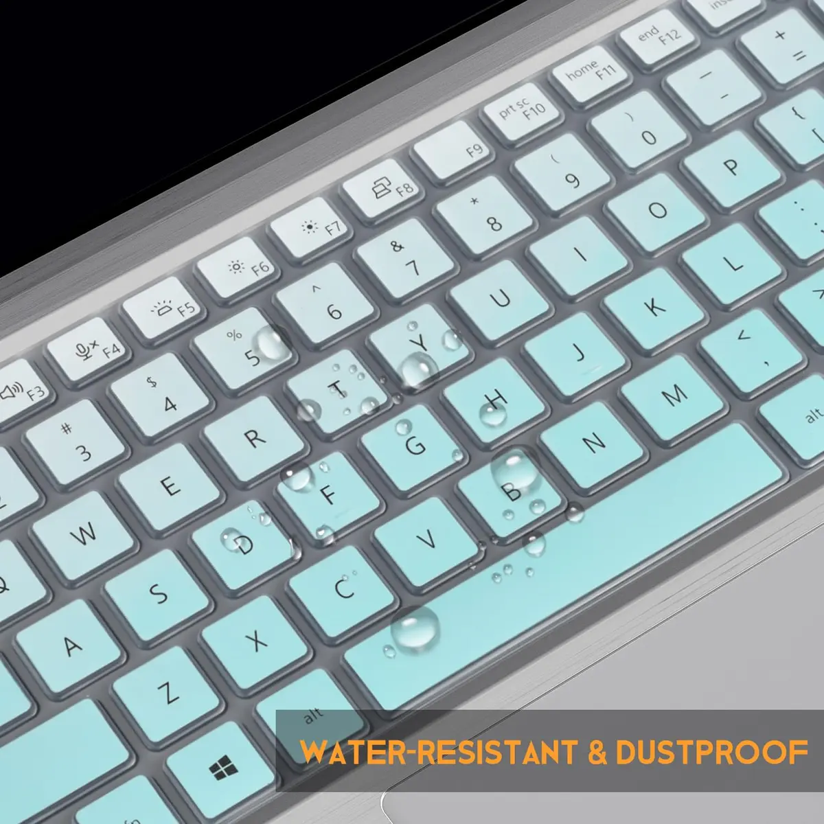 CaseBuy Keyboard Cover for Dell Latitude 7420 7430 7440 7450 14, Latitude 3450 3440 5450 5440 5430 5431 5420 9420 9430, Latitude 9510 9520 7520 15.6 & 7650 7640 16" Laptop Skin-Ombre Mint | Ultra-thin, dust-proof protection - view 4