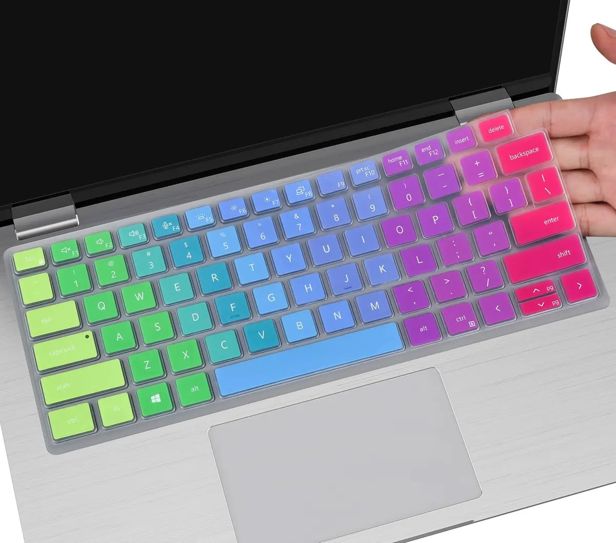 CaseBuy Colorful Keyboard Cover for Dell Latitude 5420 5430 5440 5450 3450 3440 14, Latitude 7440 7430 7420 7410 9420 9430 14, Latitud 7650 7640 16, Dell Latitude 9510 9520 7520 15.6" Laptop | Rainbow - main product image