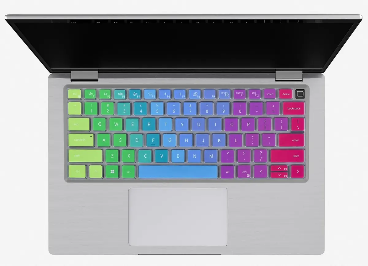 CaseBuy Colorful Keyboard Cover for Dell Latitude 5420 5430 5440 5450 3450 3440 14, Latitude 7440 7430 7420 7410 9420 9430 14, Latitud 7650 7640 16, Dell Latitude 9510 9520 7520 15.6" Laptop | Rainbow - view 7