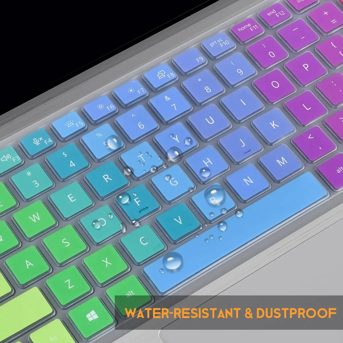 CaseBuy Colorful Keyboard Cover for Dell Latitude 5420 5430 5440 5450 3450 3440 14, Latitude 7440 7430 7420 7410 9420 9430 14, Latitud 7650 7640 16, Dell Latitude 9510 9520 7520 15.6" Laptop | Rainbow - view 4