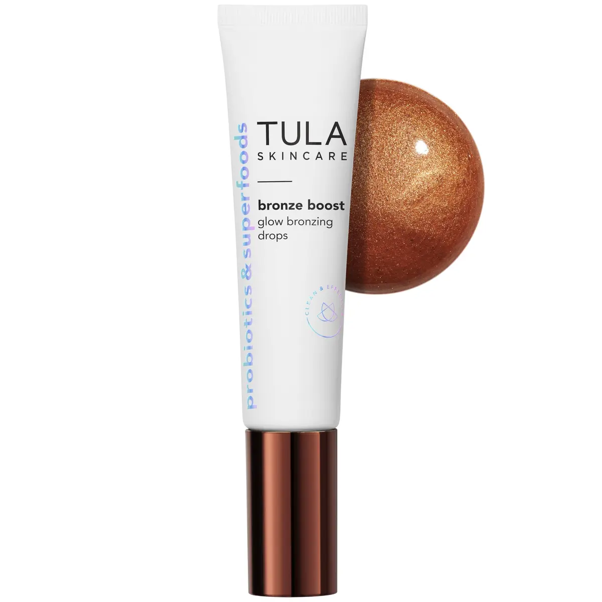 TULA Bronze Boost Glow Bronzing Drops 1 fl oz | Instant Sun-Kissed Finish, Hydrating Serum - main product image