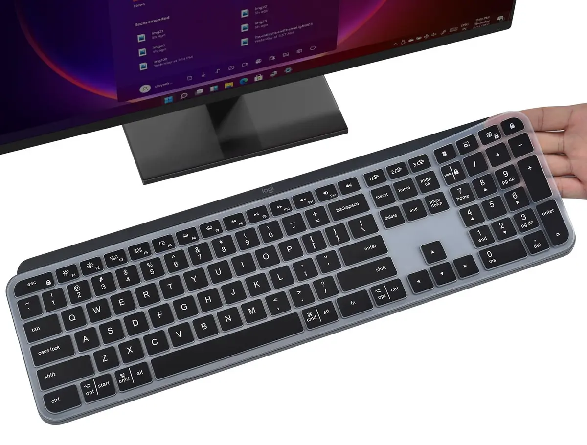DAMMOMKO Keyboard Cover Skin for Logitech MX Keys S & MX Keys Wireless Keyboard | Ultra Thin Silicone - main product image