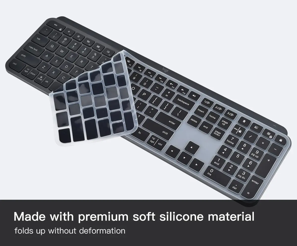 DAMMOMKO Keyboard Cover Skin for Logitech MX Keys S & MX Keys Wireless Keyboard | Ultra Thin Silicone - view 3