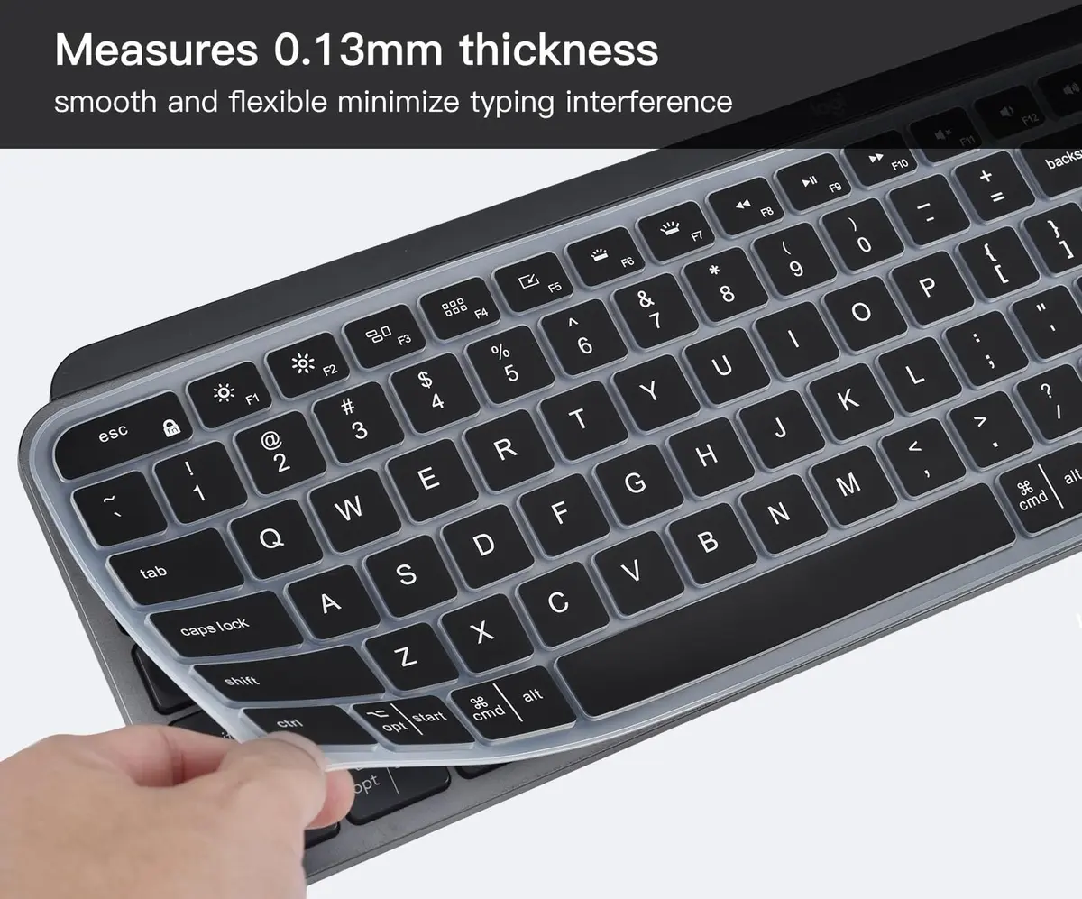 DAMMOMKO Keyboard Cover Skin for Logitech MX Keys S & MX Keys Wireless Keyboard | Ultra Thin Silicone - view 4