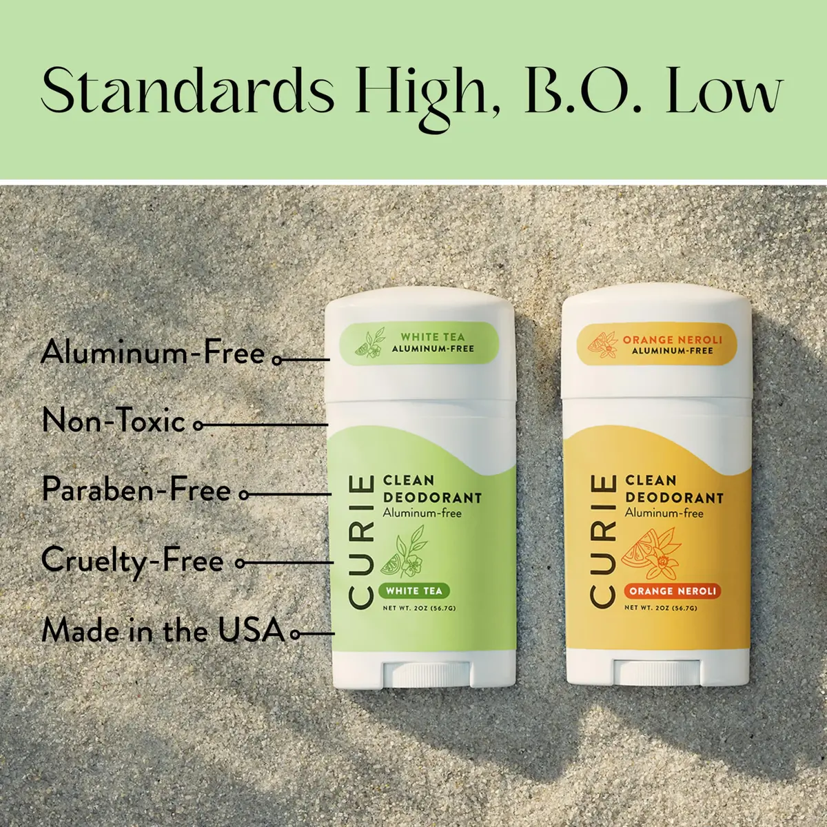 Curie Natural Deodorant for Women - Orange Neroli + White Tea | Aluminum Free, Vegan, Paraben Free, 2pk - view 3