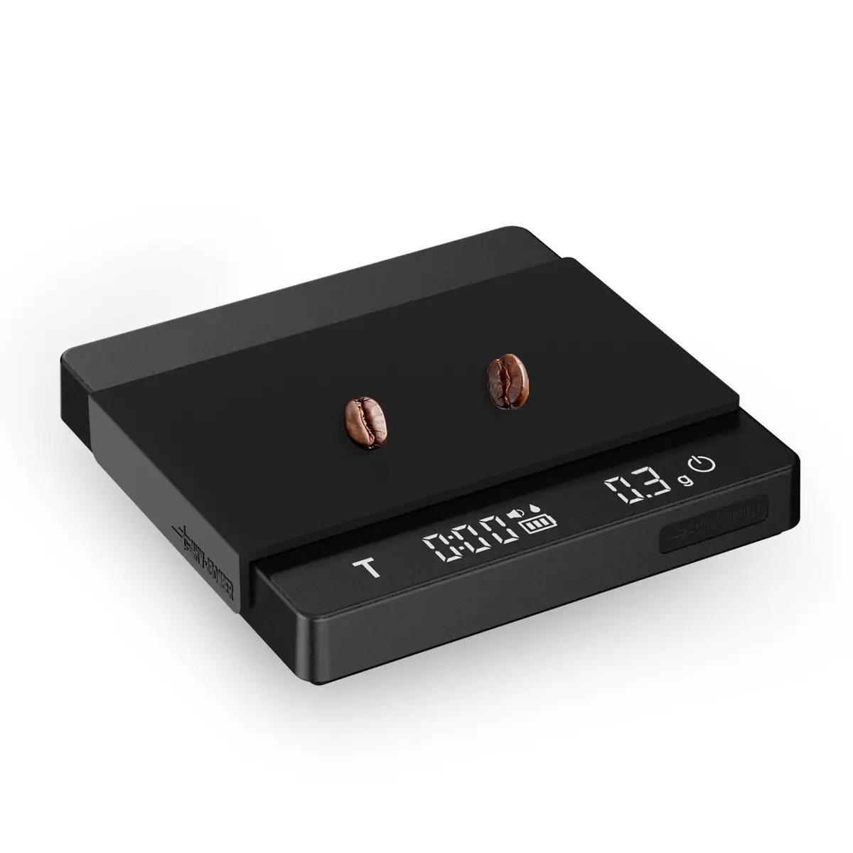 MHW-3BOMBER Black 0.1g Espresso Scale with Timer & Rechargeable Battery | 2000g Capacity - main product image