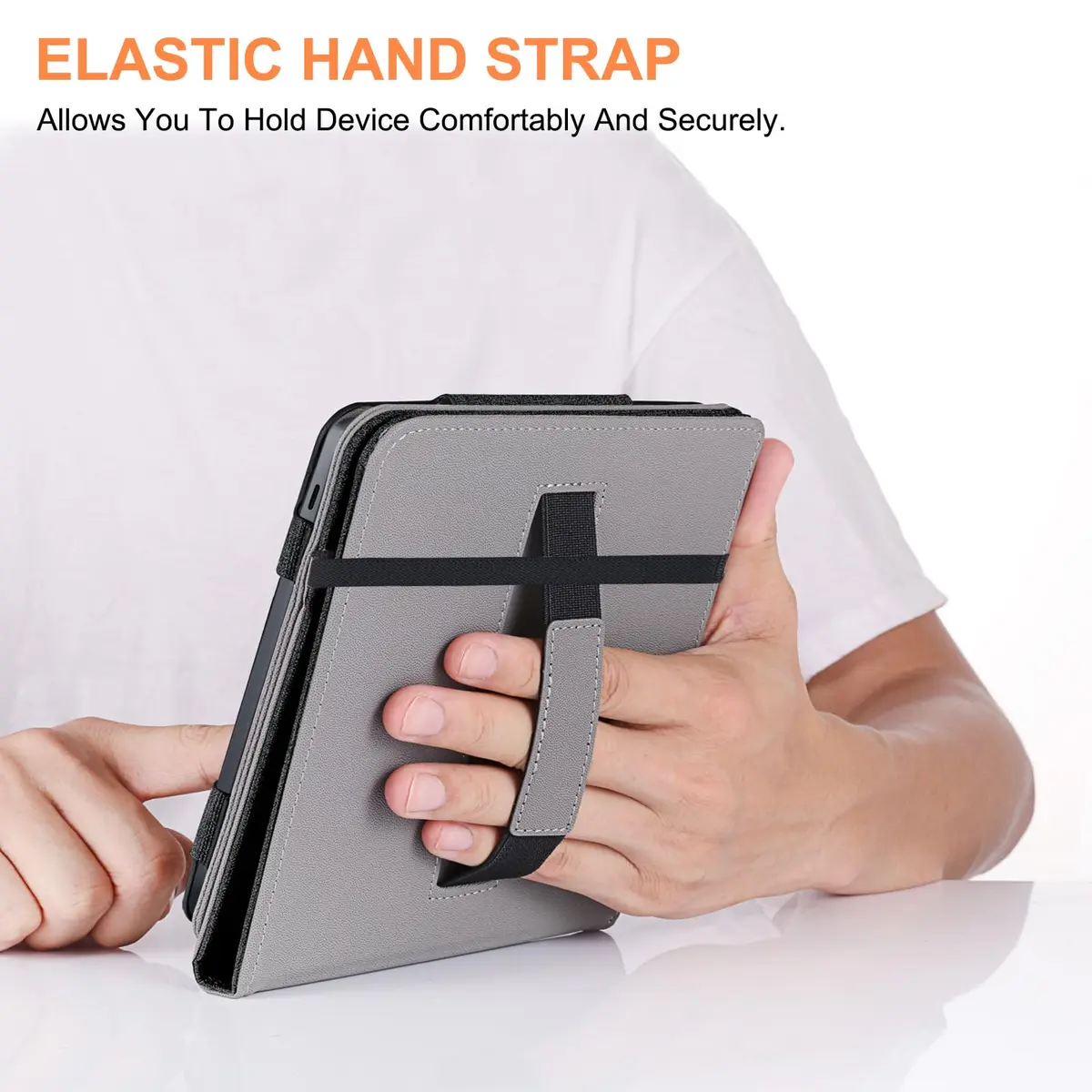 Vakarey Kobo Libra Colour Case with Pen Holder | Sleep Cover with Multi-Angle Support & Hand Strap (7 Inch, Black) - view 6