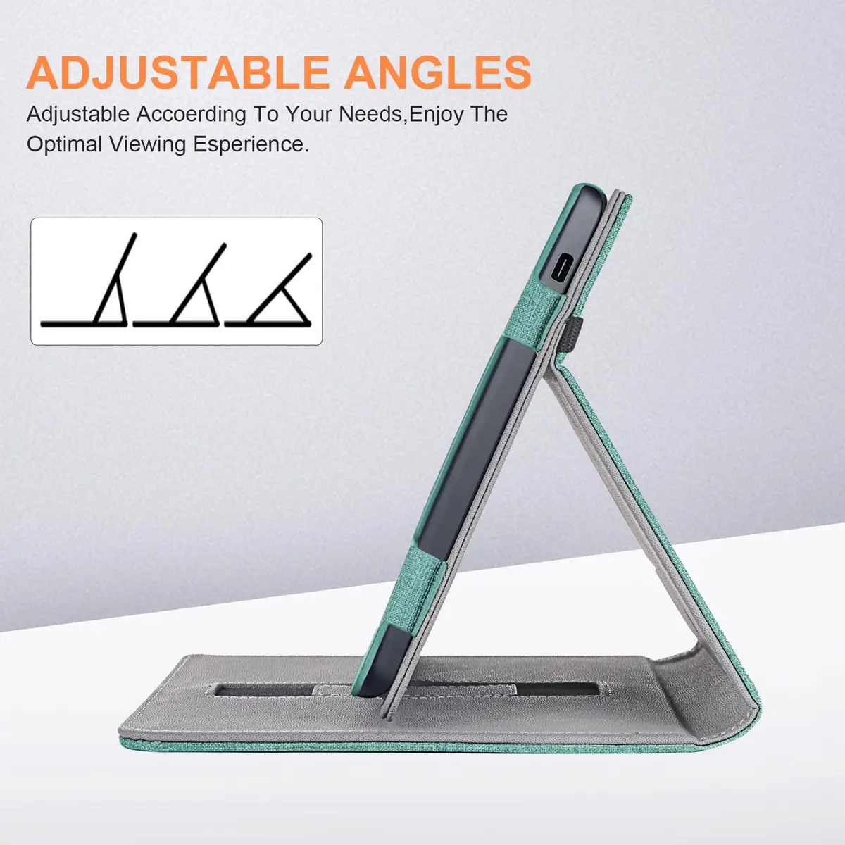 Vakarey Kobo Libra Colour Case with Pen Holder Sleep Cover | Adjustable Angles & Auto Sleep/Wake (110 chars) - view 5