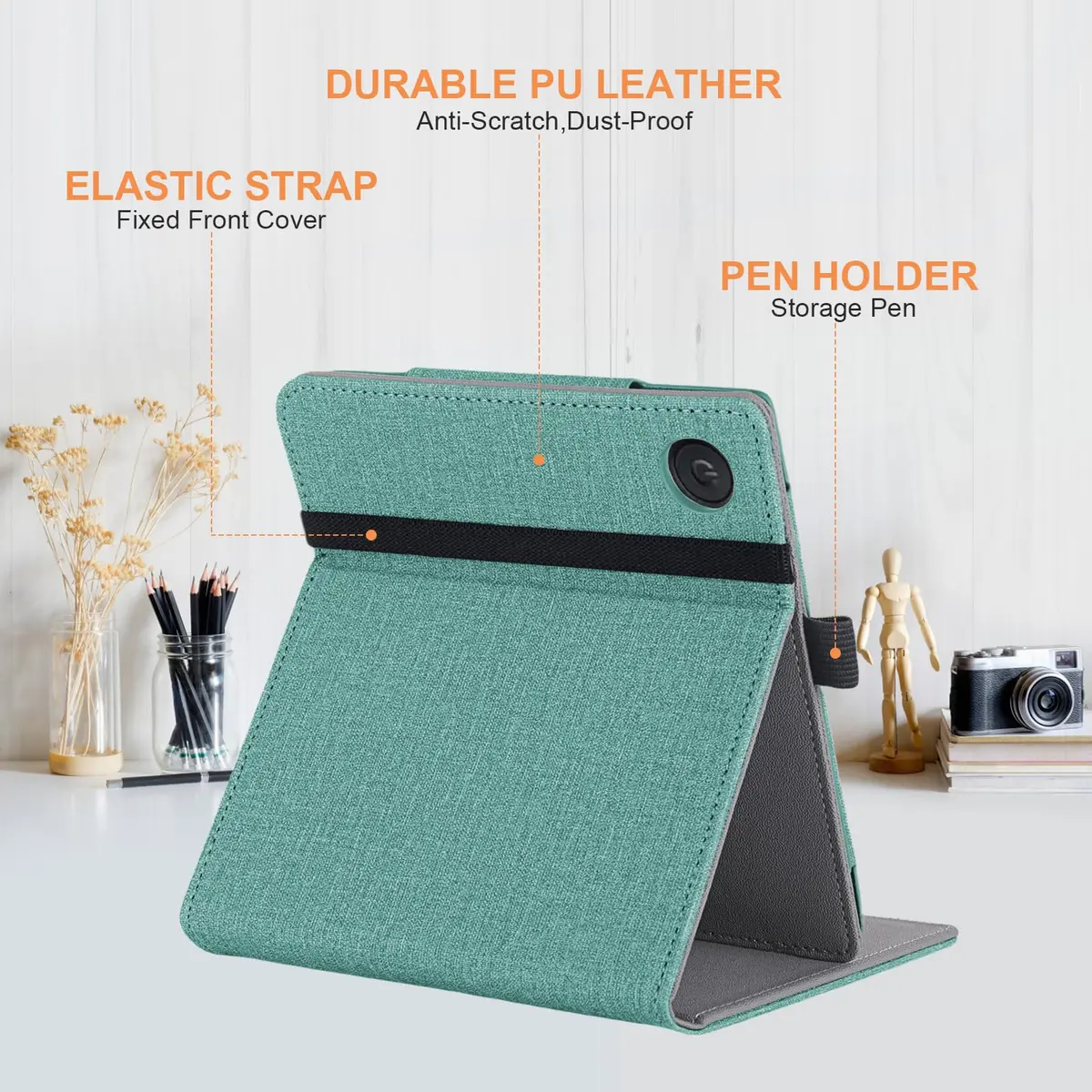 Vakarey Kobo Libra Colour Case with Pen Holder Sleep Cover | Adjustable Angles & Auto Sleep/Wake (110 chars) - view 3