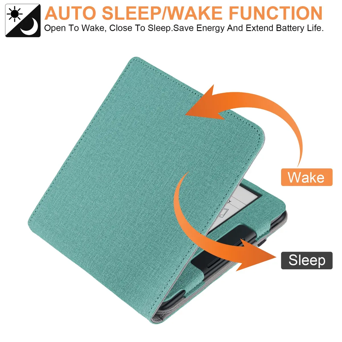 Vakarey Kobo Libra Colour Case with Pen Holder Sleep Cover | Adjustable Angles & Auto Sleep/Wake (110 chars) - view 4