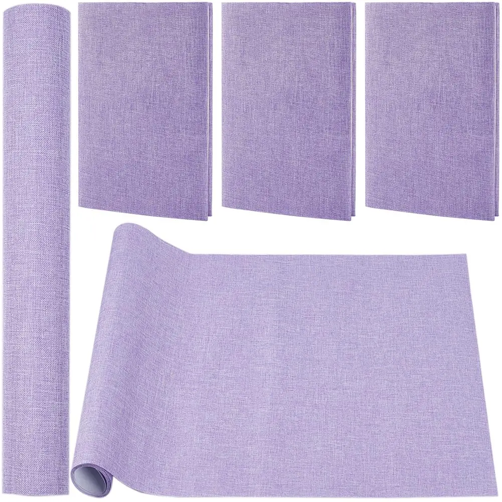 CRASPIRE Linen Book Cloth Light Purple Lilac | Vintage Bookbinding Fabric for DIY & Archival Use - main product image