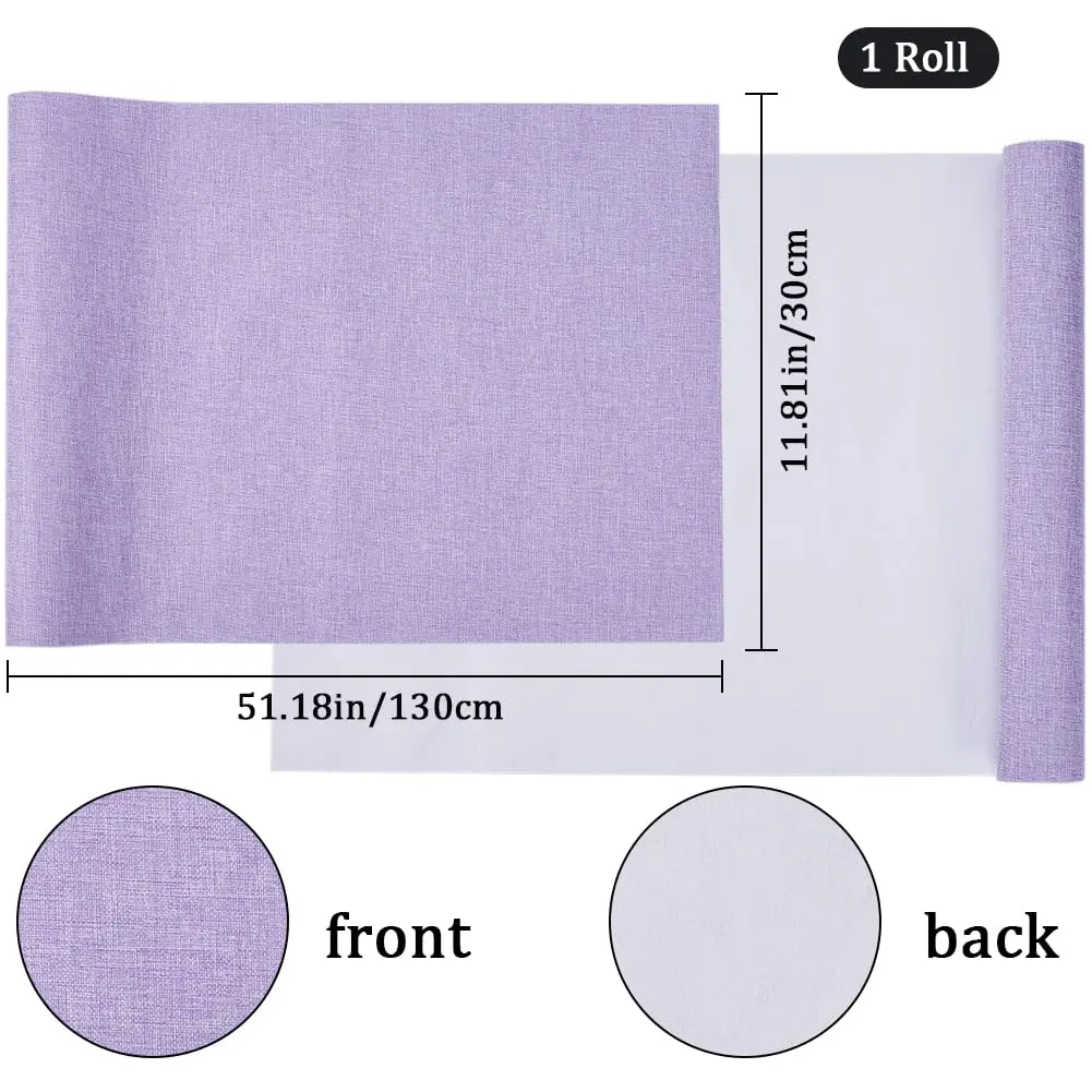 CRASPIRE Linen Book Cloth Light Purple Lilac | Vintage Bookbinding Fabric for DIY & Archival Use - view 2